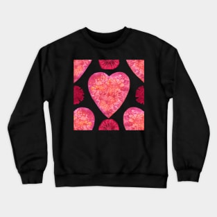 Hearts and Flowers for Valentine's Day Crewneck Sweatshirt